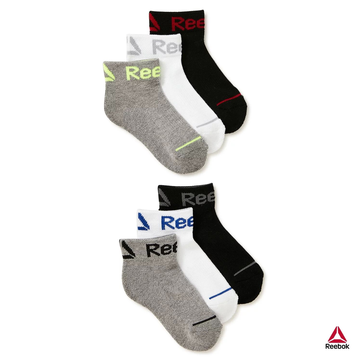 Reebok Kids Boy's Pro Series Cushion Ankle Socks, 6 Pack | Walmart (US)