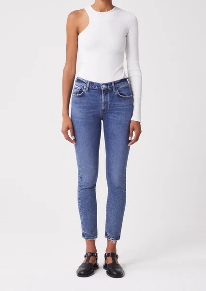 Toni Mid Rise Straight (Stretch) in Dime | AGOLDE