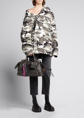 Balenciaga Neo Classic City Mini Python-Printed Leather Satchel Bag | Bergdorf Goodman