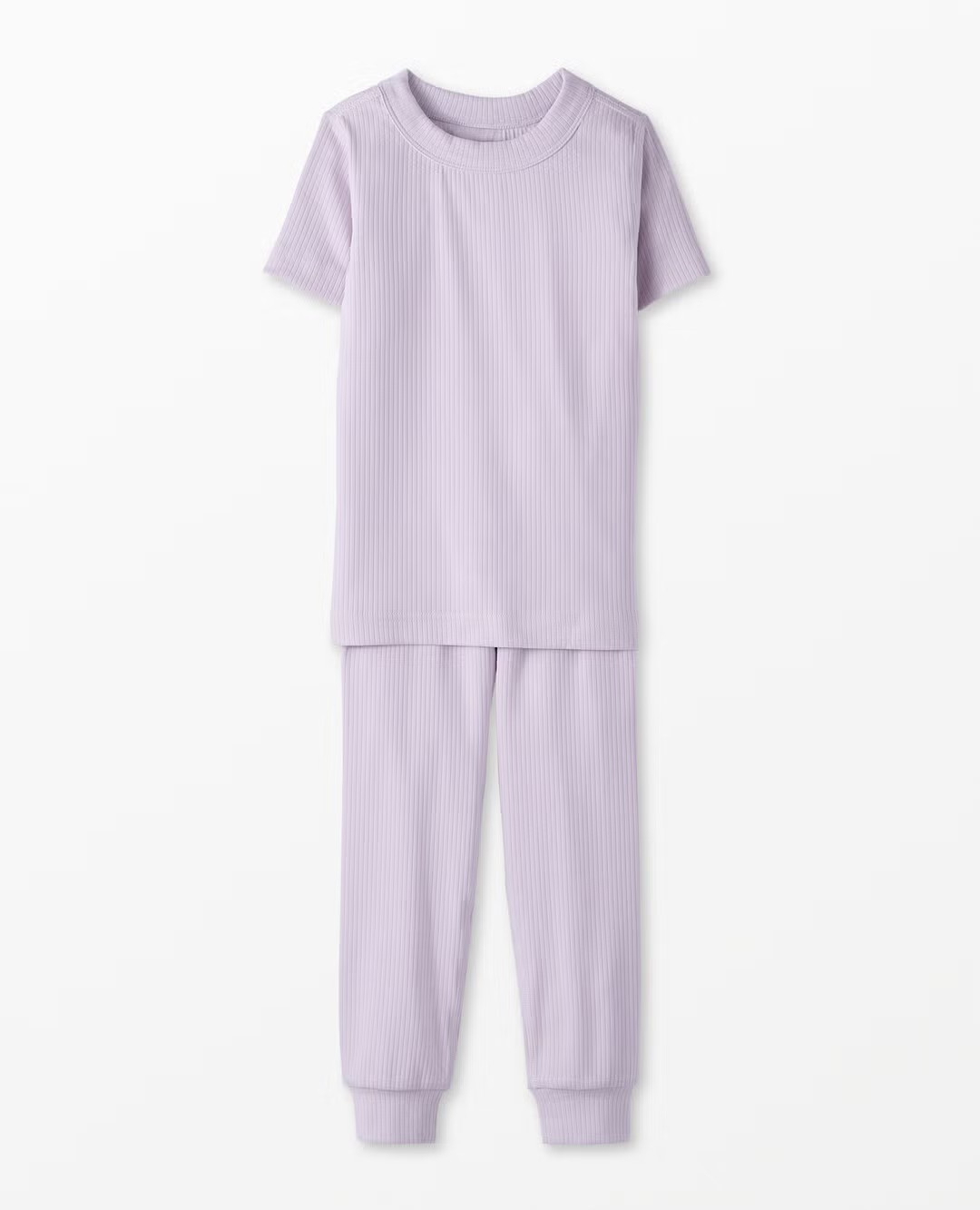 Kids Short Sleeve Ribbed Pajama Set | Hanna Andersson