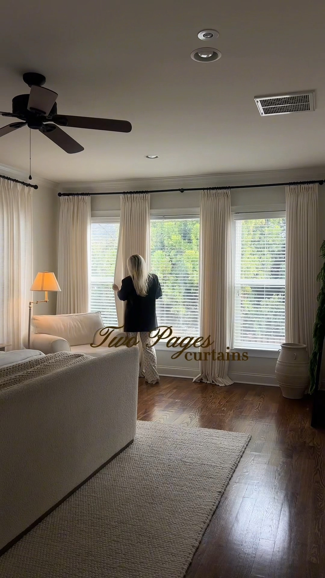 Two Pages Curtain details: 🧺
Liz linen
Ivory White
Triple Pinch Pleat
Privacy Lined
Memory trained
Added tie backs for when I want to use 

Absolutely love two pages Liz linen curtains have them in my primary and living room! 💘

#LTKHome #LTKSeasonal #LTKdayinmylife