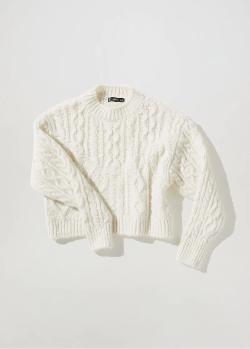 Cable-knit sweater | MANGO (US)