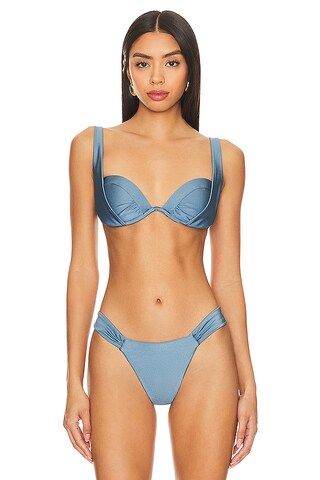 DEVON WINDSOR Cameron Bikini Top in Steel Blue from Revolve.com | Revolve Clothing (Global)