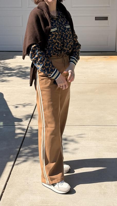 Bishop + Young Faux Leather Wide-Leg Track Pants | Anthropologie (US)