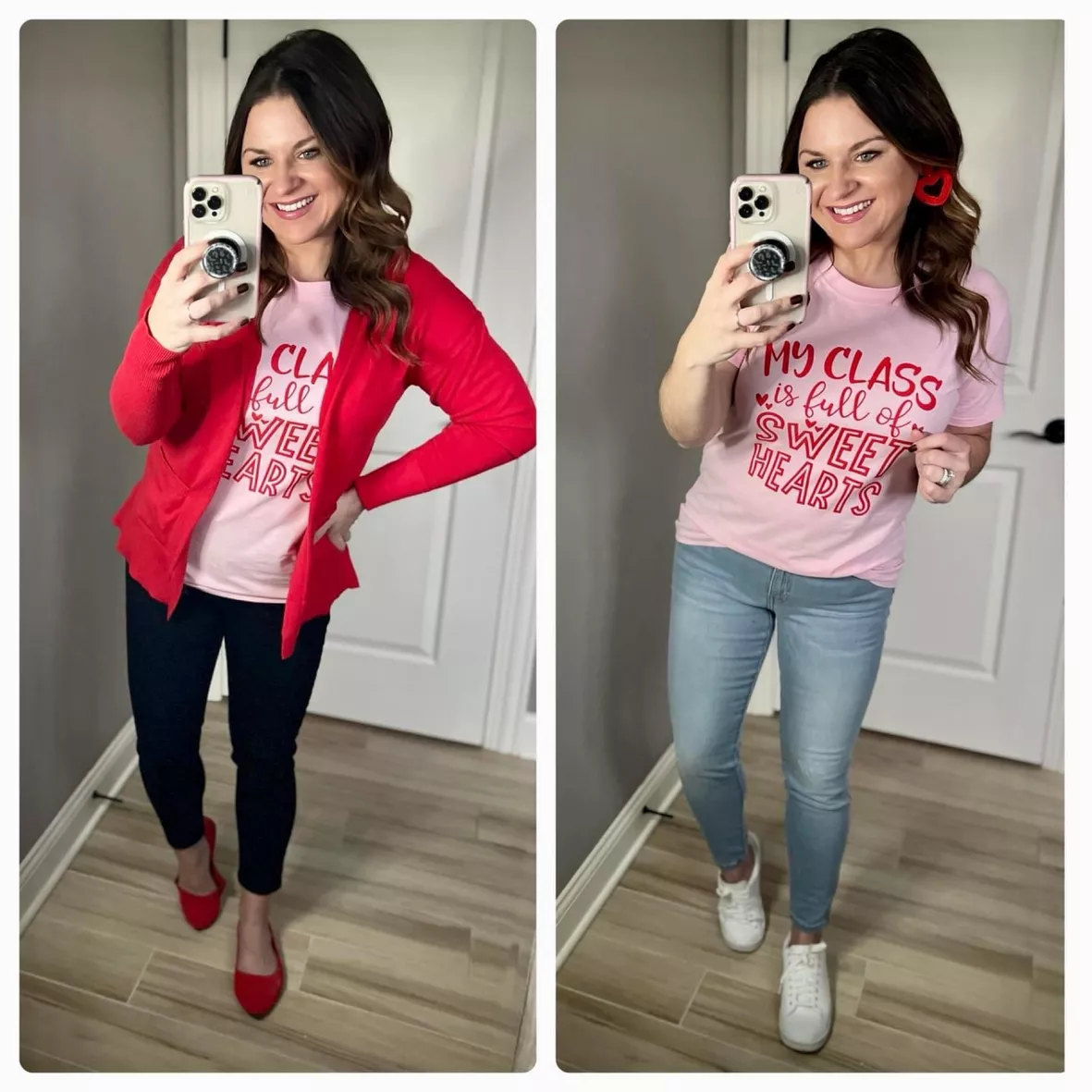 Cute outfits with red pants.  Red jeans outfit, Red pants outfit, Red jeans