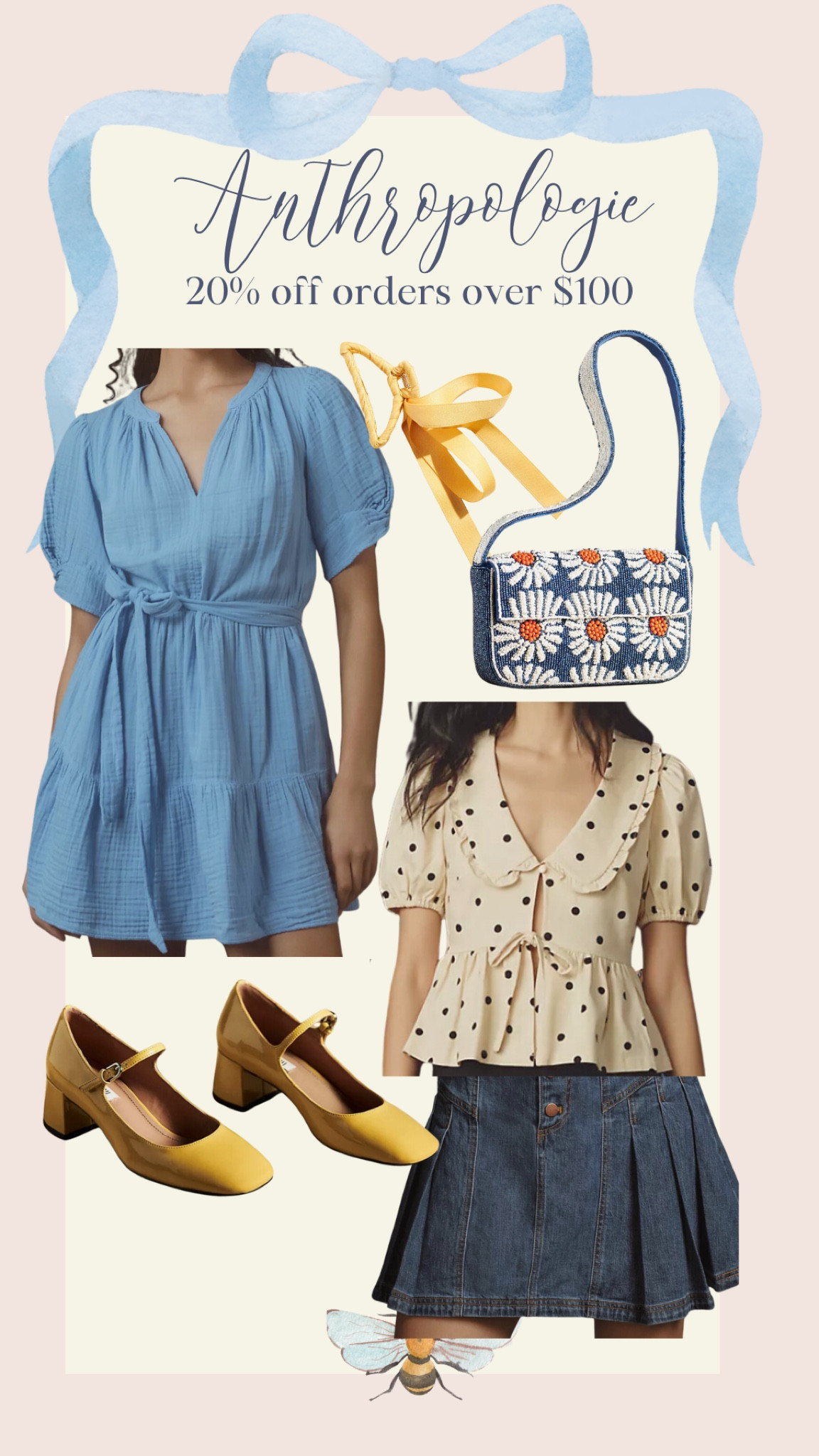 Easter dress, bow blouse, bow top, Mary Jane heels, beaded shoulder bag

#LTKSeasonal #LTKSpringSale #LTKsalealert