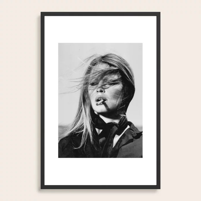 Brigitte Bardot Cigar Art Print | Society6