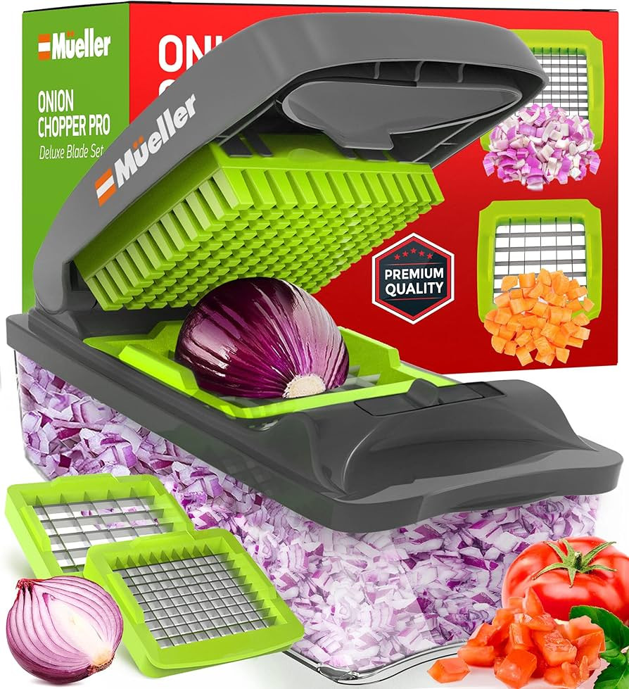 Mueller Pro Series Vegetable Chopper, 30% Heavier Duty Vegetable Slicer, Onion Chopper with Conta... | Amazon (US)