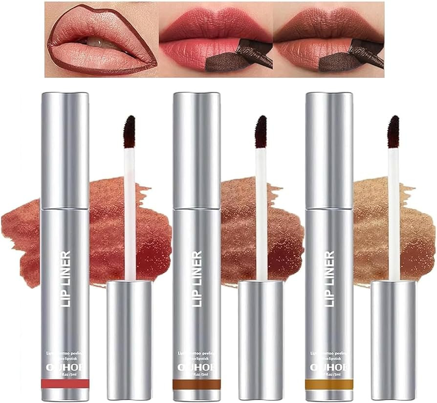Detachable Lip Liner Set 3 Colors Peel lip liner Longwear and Pigmented Lip Pencil Peel Off Lip S... | Amazon (US)