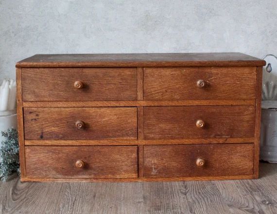 Antique French Wooden Drawer Unit | Etsy | Etsy (US)