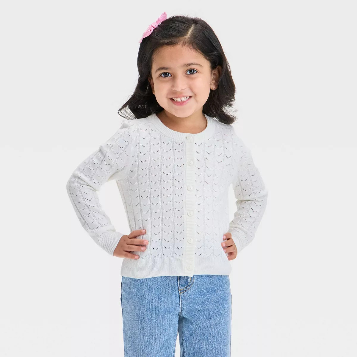 Toddler Girls' Pointelle Cardigan - Cat & Jack™ | Target