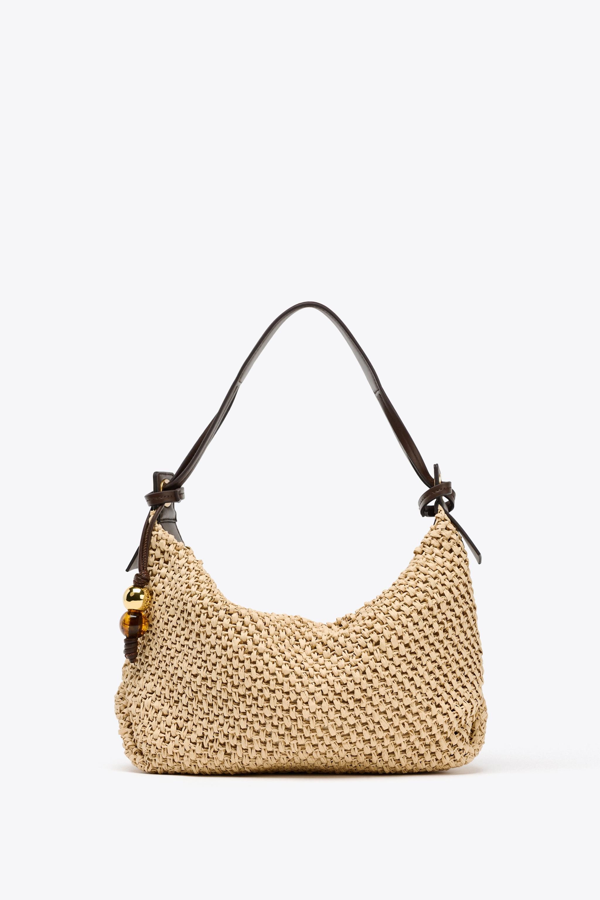 WOVEN TOTE BAG WITH CHARM$ 105.00Light beige | 6271/510/111Put it in your basketAddTote bag with ... | Zara AU