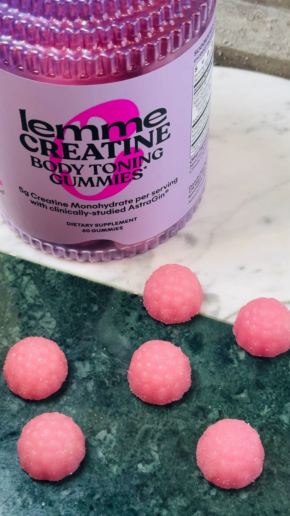 Lemme Creatine Gummies by Lemme. Sour strawberry gummies with 5g creatine monohydrate per serving in an easy grab-and-go format that makes a daily wellness routine feel simple and elevated. No shaker cups, no powders, no mixing — just a chic countertop bottle and a quick addition to your morning routine. Nirvana is also linking handbags and accessories inspired by the pink and lavender Lemme aesthetic for the full edit. Nirvana the Shih Tzu 💋 Nirvana Approved

#LTKgrwm #LTKBeauty #LTKselfcare