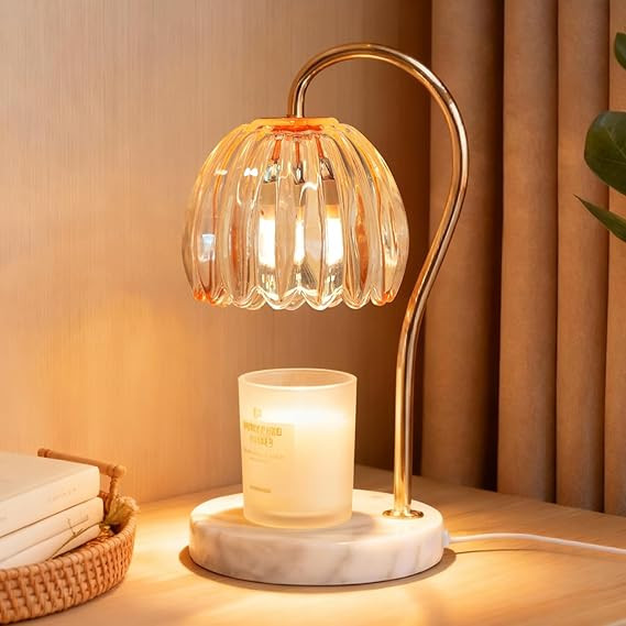 Candle Warmer Lamp with Timer, Electric Candle Warmer with 2 Bulbs for Scented Candles, Dimmable ... | Amazon (US)