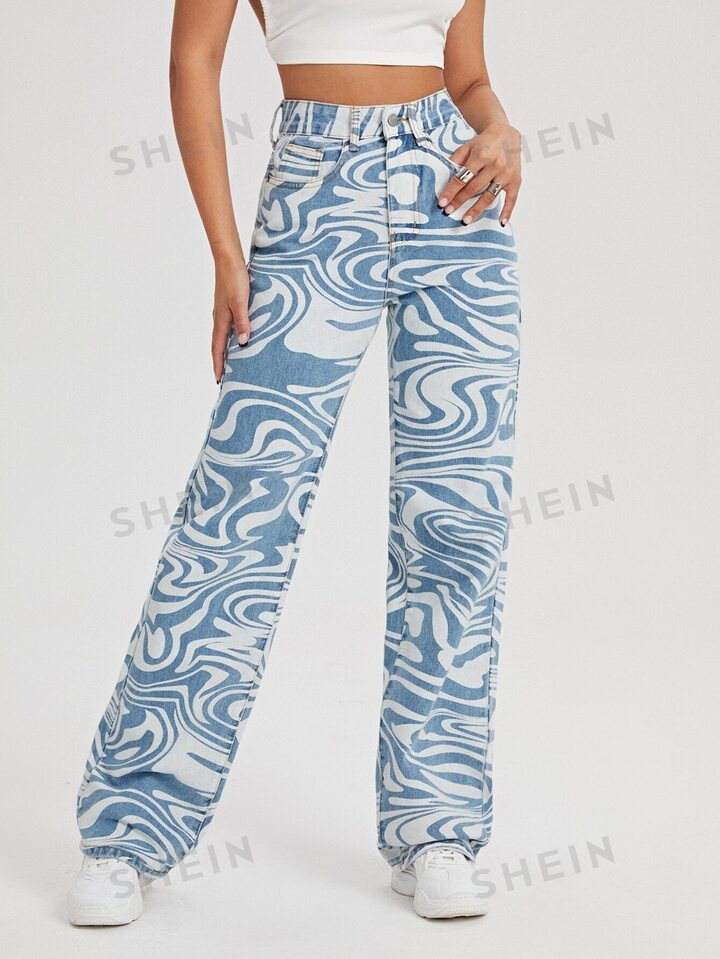 SHEIN ICON High Waist Wide Leg Jeans | SHEIN