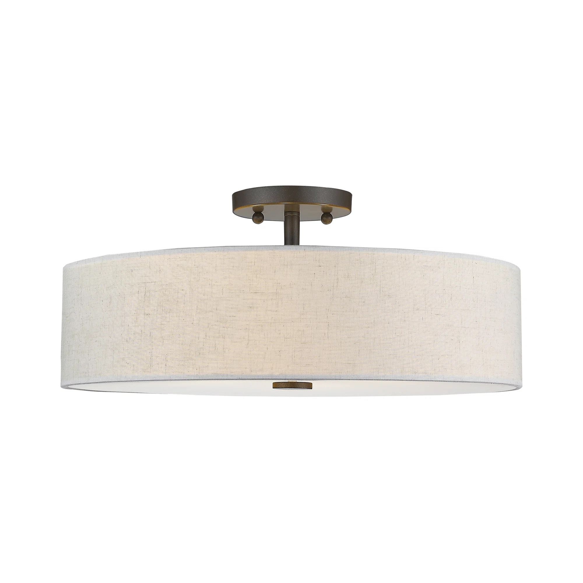Flaire Linen Blend Semi Flush Mount | Wayfair North America