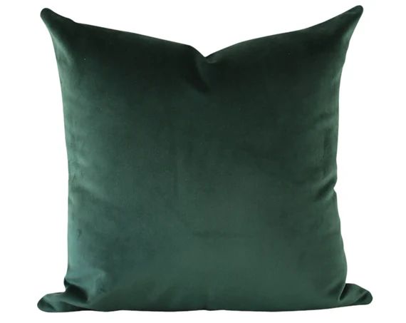 Emerald Velvet Pillow Cover Green Emerald Green Pillow - Etsy | Etsy (US)