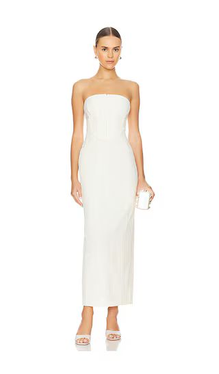 Vista Midi Dress in Light Oat | White Dress Bride | White Dress Bridal | Revolve Clothing (Global)