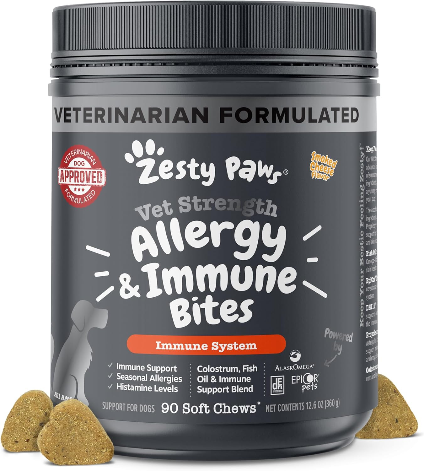 Zesty Paws Vet Strength Dog Allergy Chews - Dog Allergy Relief, 90 Ct | Amazon (US)
