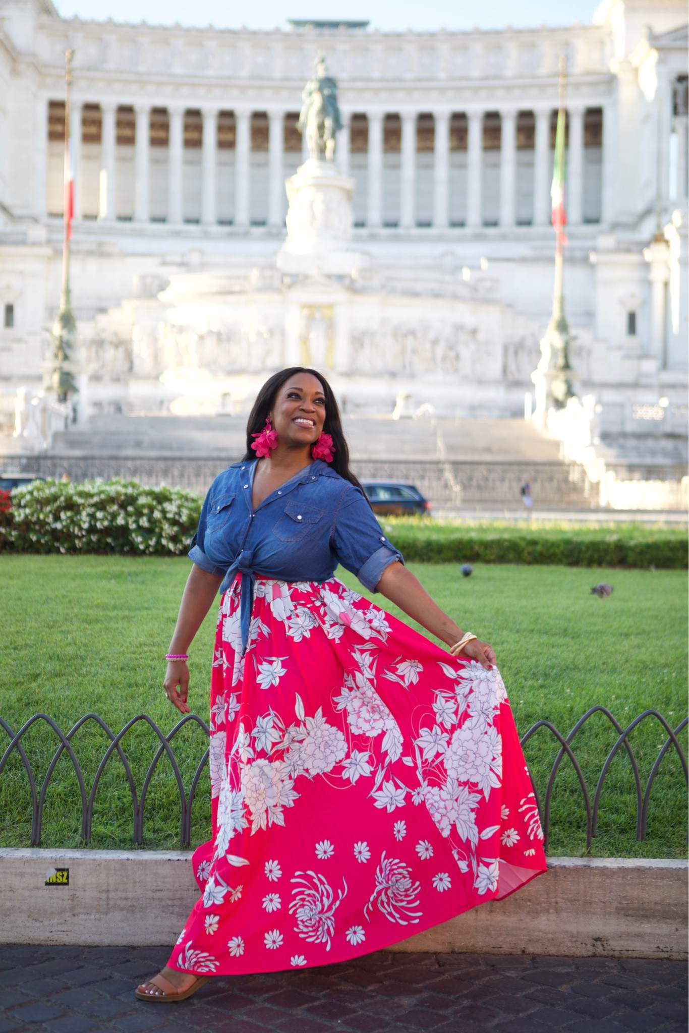 Floral pleated maxi skirt was perfect for Italy. I’m wearing a Large. Comes in 3 colors 💙🖤💗

#LTKtravel #LTKstyletip #LTKunder100