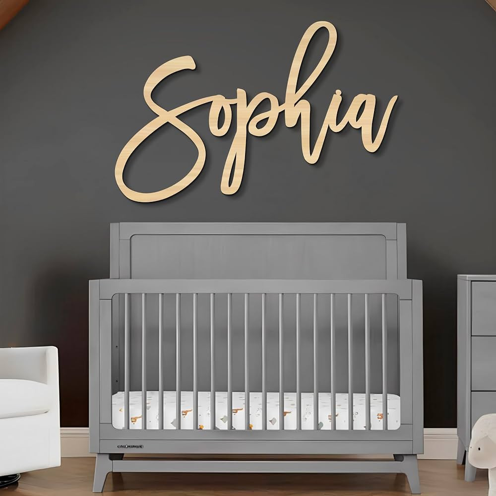 Wooden Name Signs for Nursery Custom Baby Name Sign for Wall Name Signs Personalized Custom Name ... | Amazon (US)