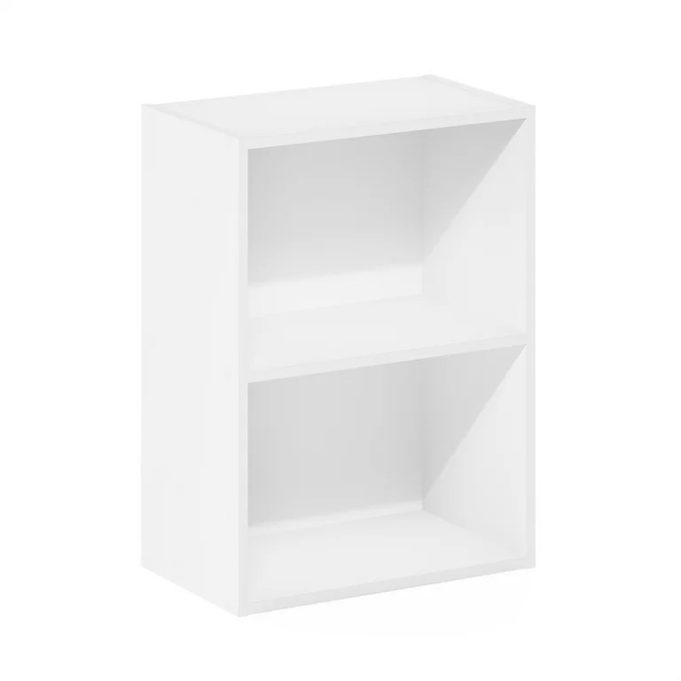 Furinno Luder 2-Tier Open Shelf Bookcase, White | Walmart (US)