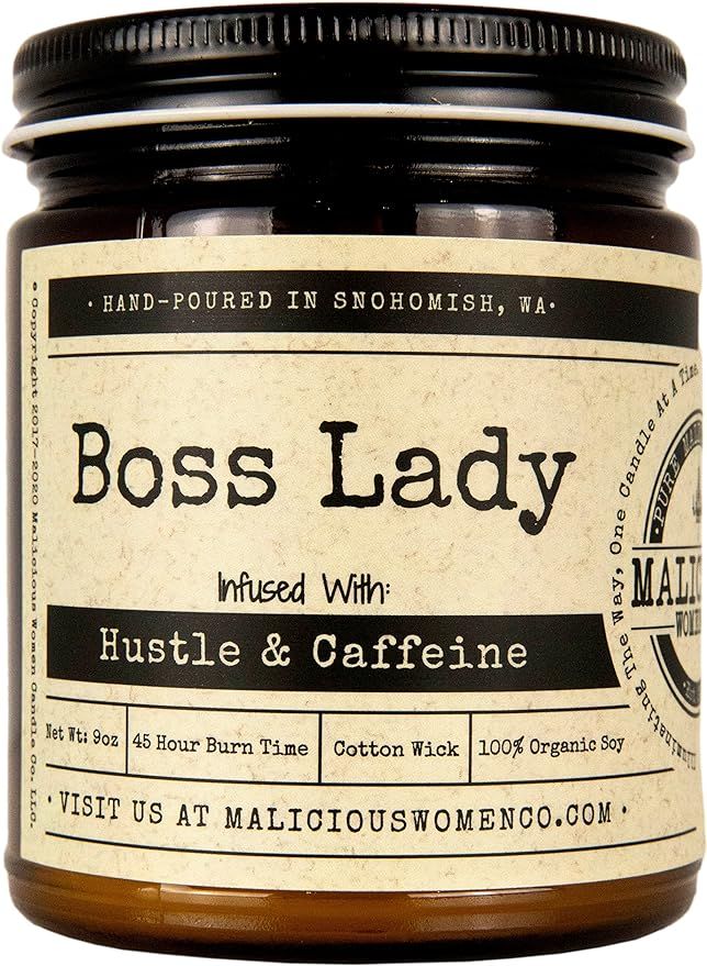 Malicious Women Candle Co - Boss Lady, Expresso Yo' Self Infused with Hustle & Caffeine, All-Natu... | Amazon (US)