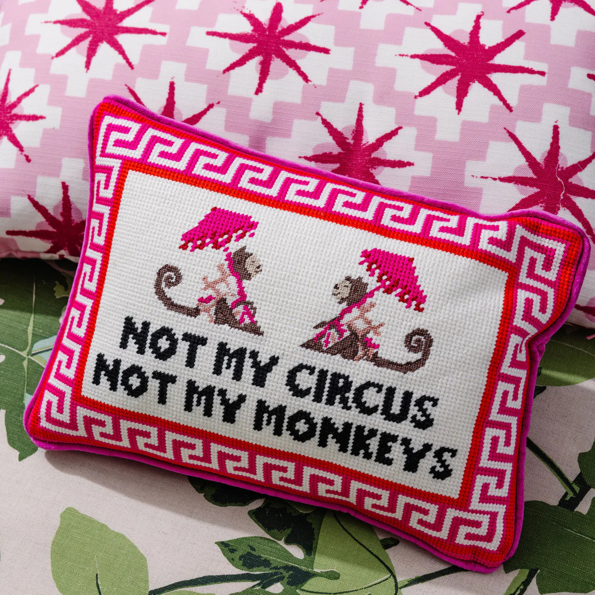 Furbish Studio - Not My Circus Needlepoint Pillow | Furbish Studio