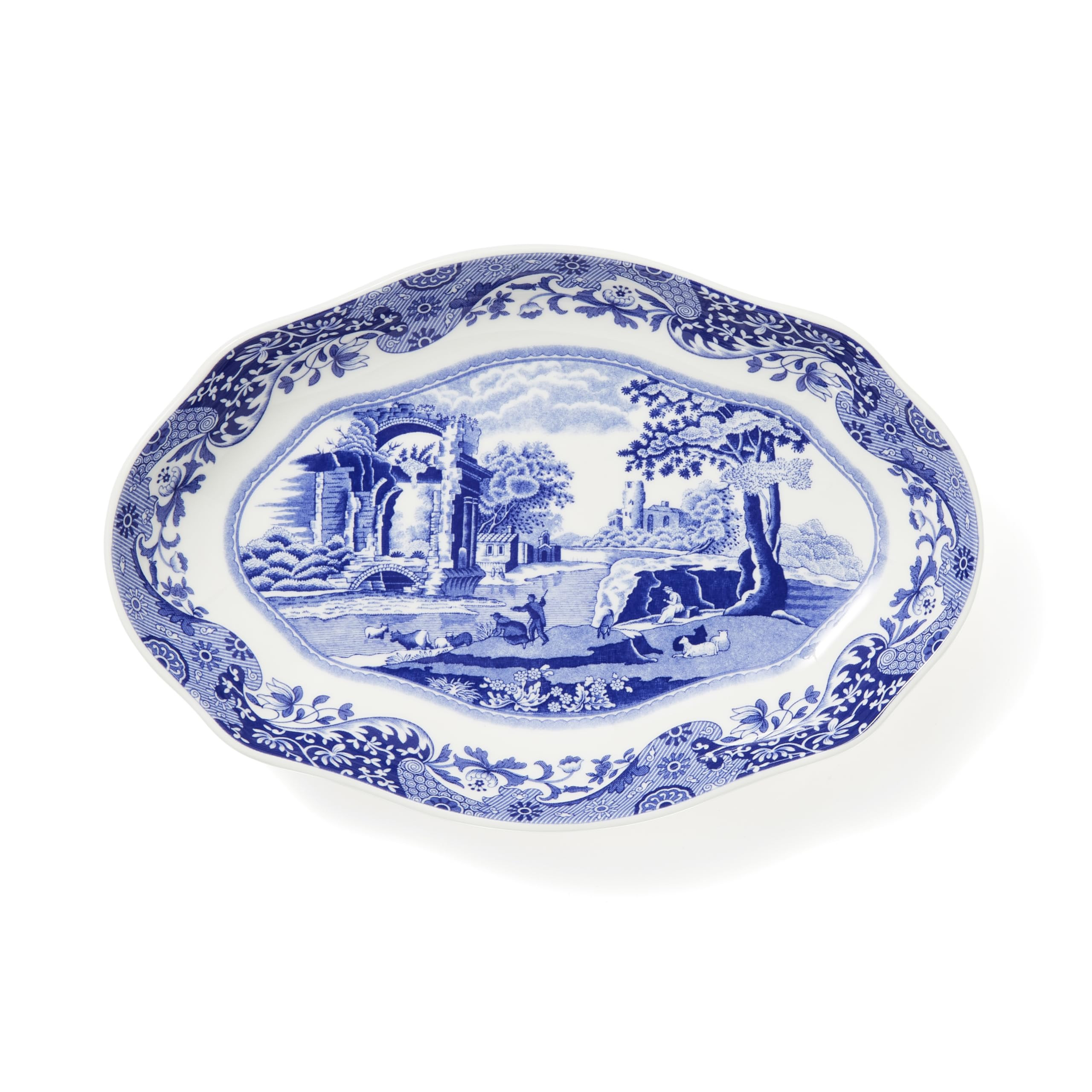 Spode Blue Italian Pickle Dish | 8.5 Inch Small Serving Dish for sweet and savory treats | Made o... | Amazon (US)