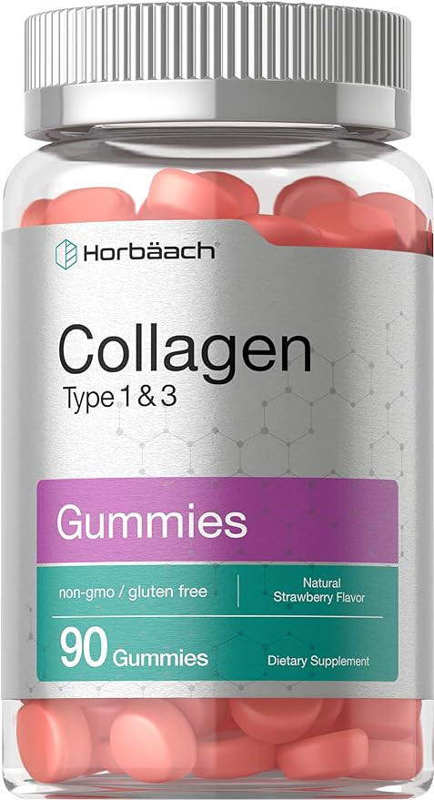 Collagen Gummies | 90 Count | Strawberry Flavored Gummy | Hydrolyzed Collagen Type 1 and 3 | Non-... | Amazon (US)