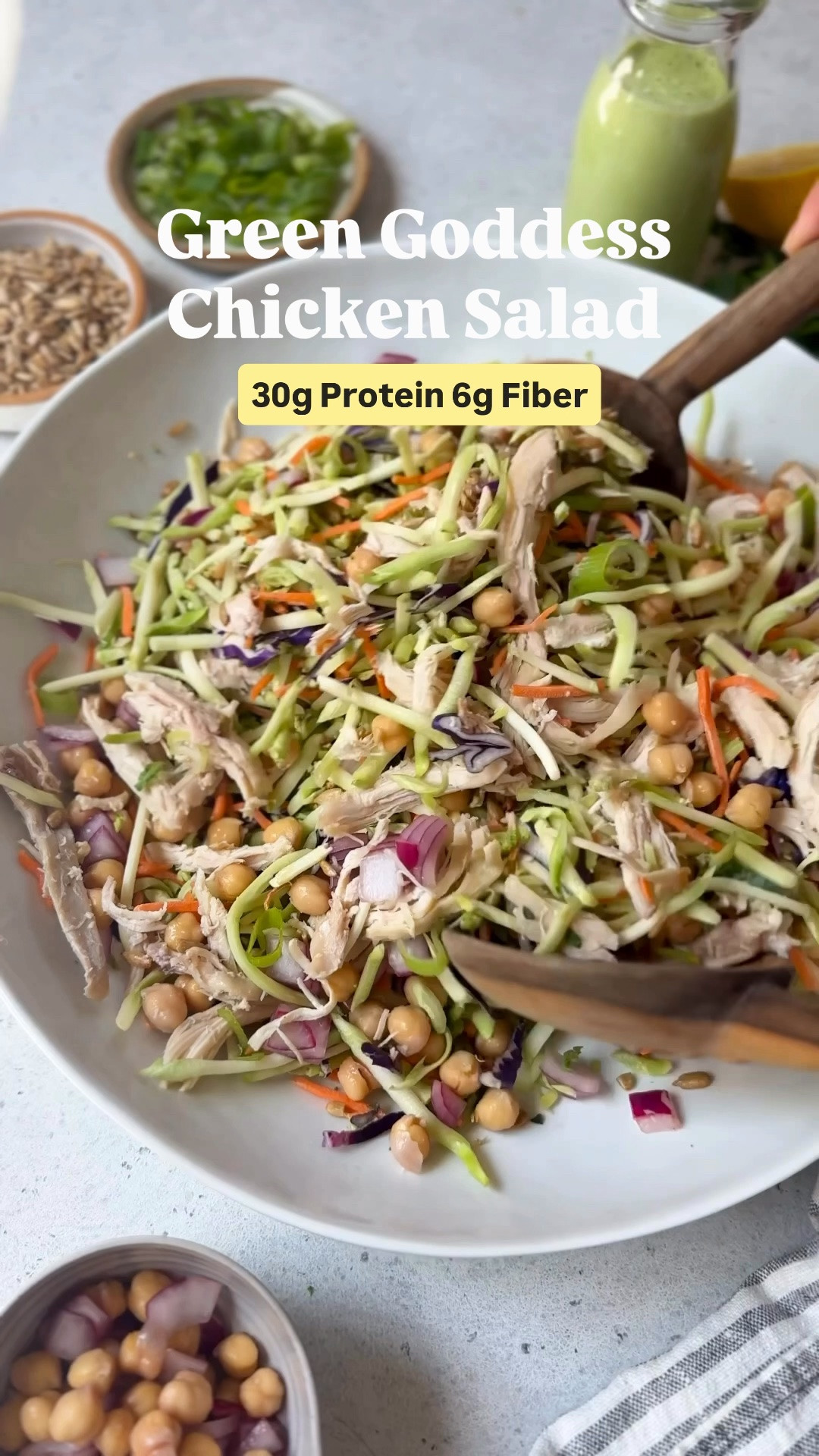This Green Goddess Chicken Chickpea Salad Is Meal Prep Gold. 💚🥗

I love having a cold lunch ready to grab from the fridge, especially one that doesn’t need to be cooked or reheated. This salad combines cooked chicken breast, chickpeas, and crunchy vegetables with a creamy, herby green goddess dressing. The sturdy vegetables hold up well in the fridge, making it perfect for prepping ahead.

✅ High in protein ✅ High in fiber ✅ No cooking or reheating ✅ Fresh, crunchy, and filling ✅ Perfect for meal prep

https://www.skinnytaste.com/green-goddess-chicken-chickpea-salad/
Follow @skinnytaste for hundreds of free high-protein recipes, and don’t miss my Skinnytaste High Protein cookbook for 100 more easy, protein-packed meals.

#LTKdayinmylife #LTKfitnessgoals #LTKfoodie