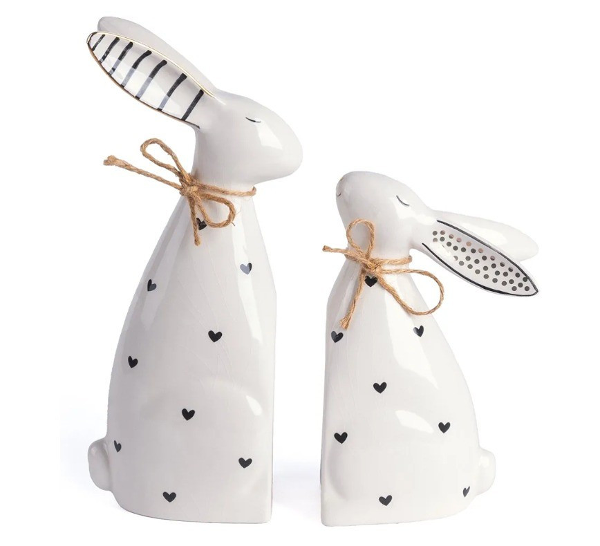 Valery Madelyn Easter Decorations for Home, Medium 2Pcs Ceramic White Gold Bunny Statues Figurine for Spring, Easter 

#LTKSeasonal #LTKHome #LTKKids