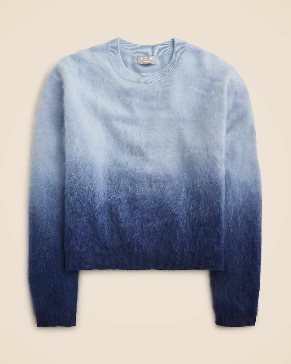 Dip-dyed brushed cashmere crewneck sweater | J. Crew US