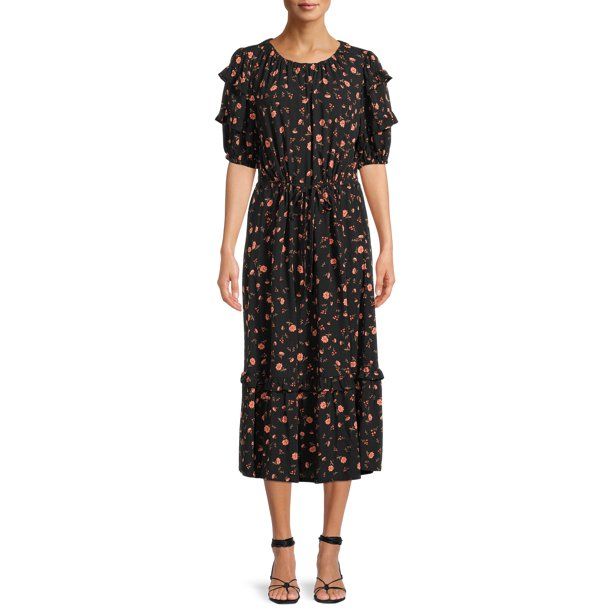 The Get Women's Tiered Ruffle Prairie Midi Dress | Walmart (US)