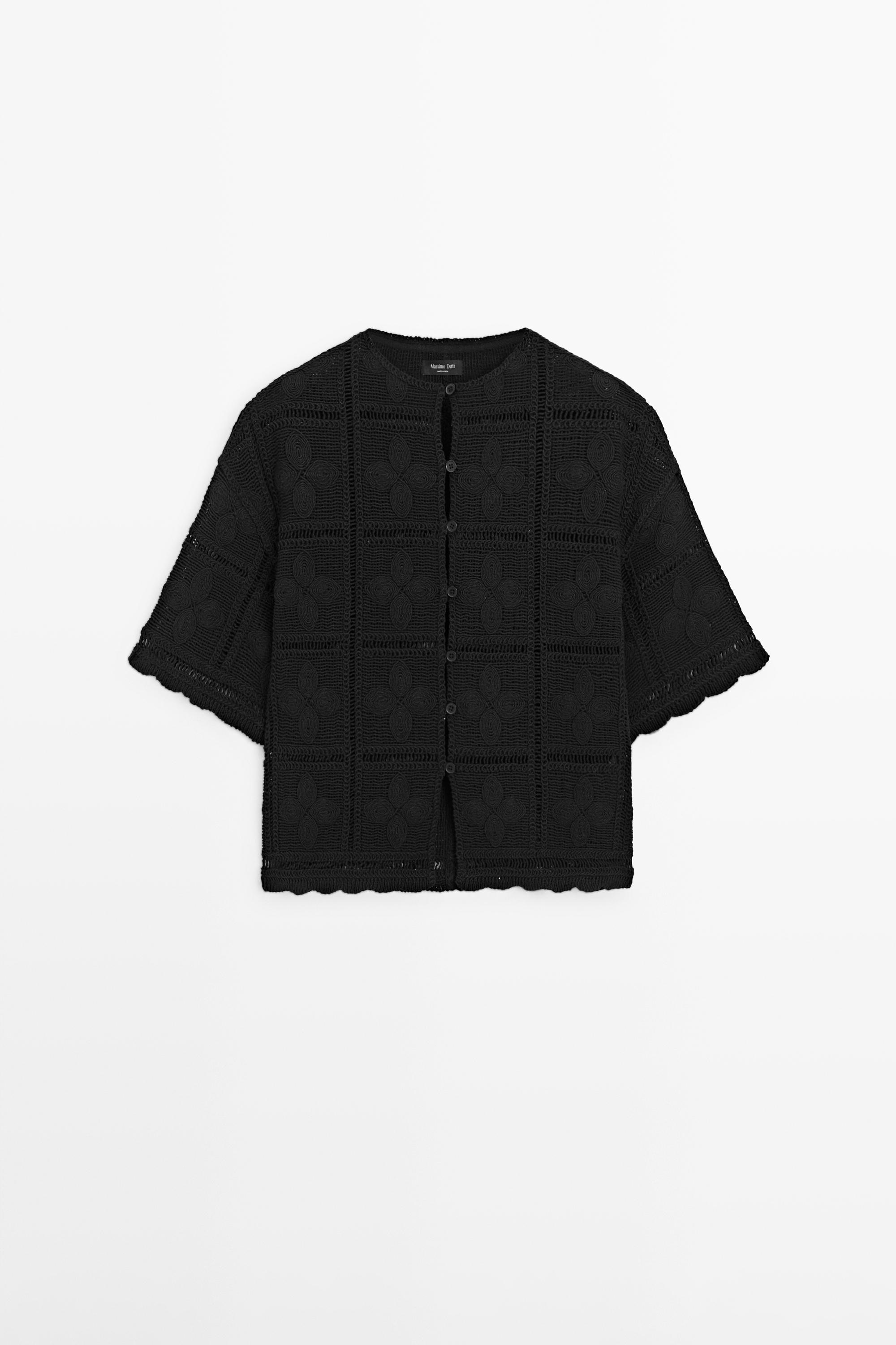 Cutwork crochet cardigan | Massimo Dutti UK