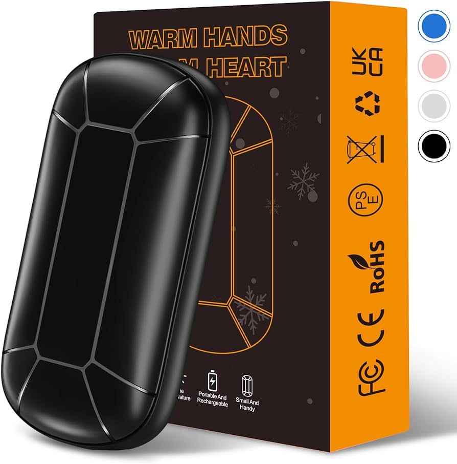 8000mAh Hand Warmers Rechargeable, Portable Electric Handwarmers, Double-Sided Heating USB Pocket... | Amazon (US)