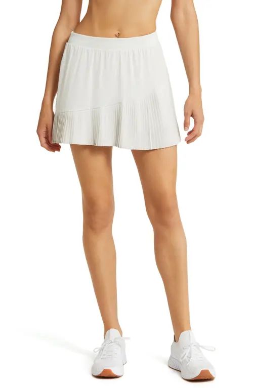 SPANX® Yes Pleats Skort in White Cloud at Nordstrom, Size Large | Nordstrom