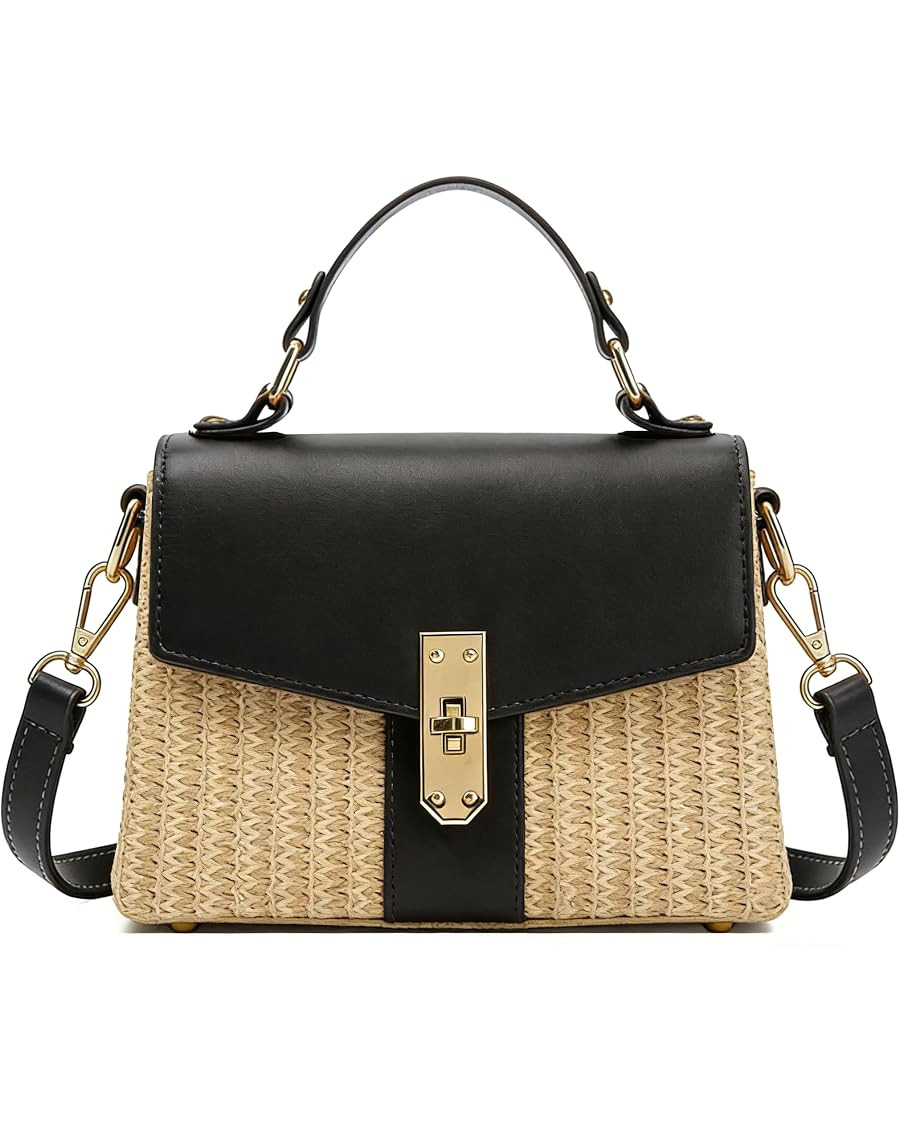 Fashion Summer Straw Woven Women's Purse Vacation Box Handbag Beach Crossbody Bag Shoulder Beach ... | Amazon (US)
