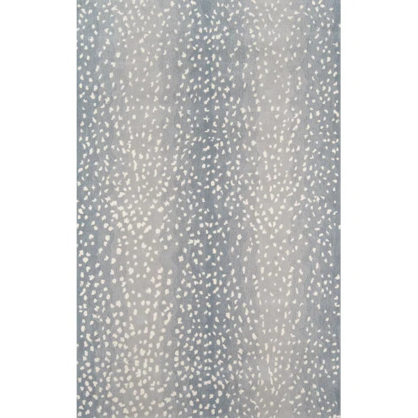 Woodland Animal Print Handmade Tufted Wool Area Rug in Gray | Wayfair North America