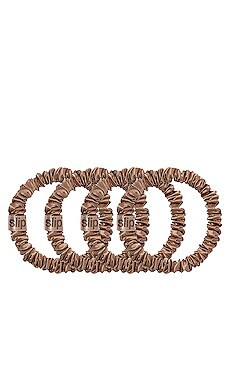 slip Skinny Scrunchies 4 Pack In Light Brown from Revolve.com | Revolve Clothing (Global)