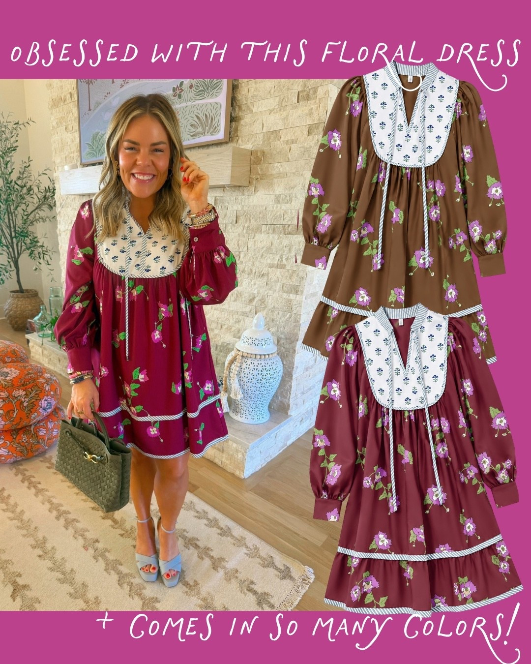I cannot get enough of this gorgeous floral dress! 🌸 The pretty floral print, contrasting bib detail, and flowy fit make it such a fun statement piece for fall. Plus, it comes in multiple colors and looks adorable styled with heels, flats, or boots!

#LTKOOTD #LTKSeasonal #LTKOver40 #LTKStyleTip
