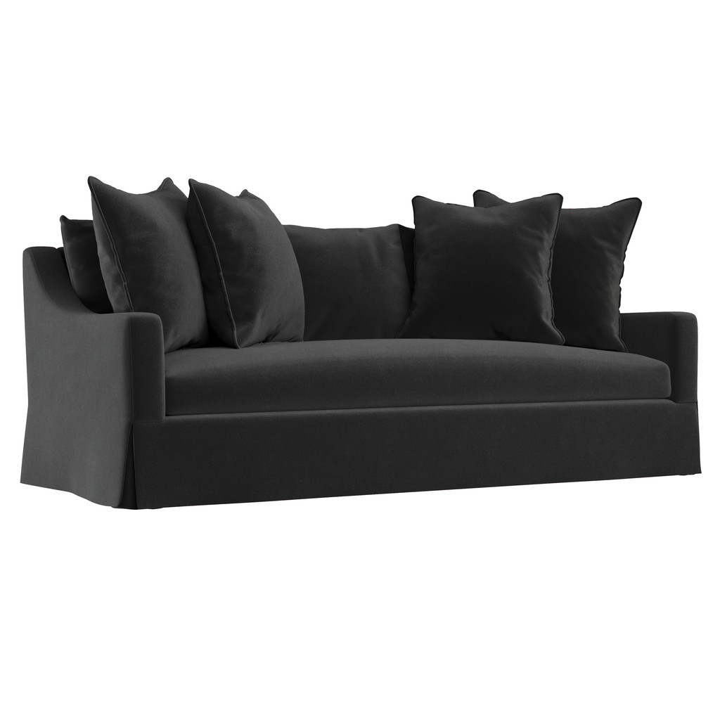 Grace Velvet Fabric Sofa In Grey | 1stopbedrooms