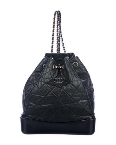 Chanel 2018 Gabrielle Backpack Black | The RealReal