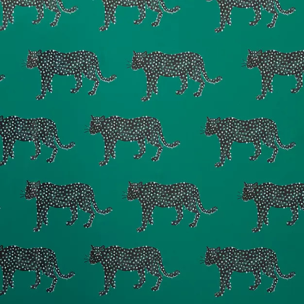 Panther Peel & Stick Wallpaper Green - Opalhouse™ | Target