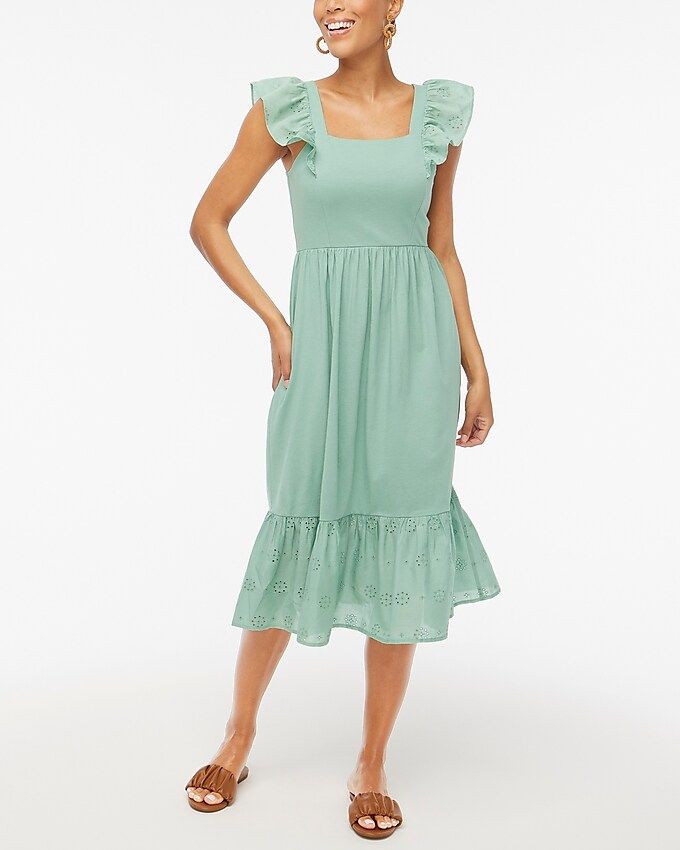 Eyelet knit midi dress | J.Crew Factory