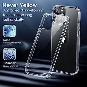 CASEKOO Crystal Clear Designed for iPhone 13 Pro Max Case, [Not Yellowing] [Military Drop Protection | Amazon (US)