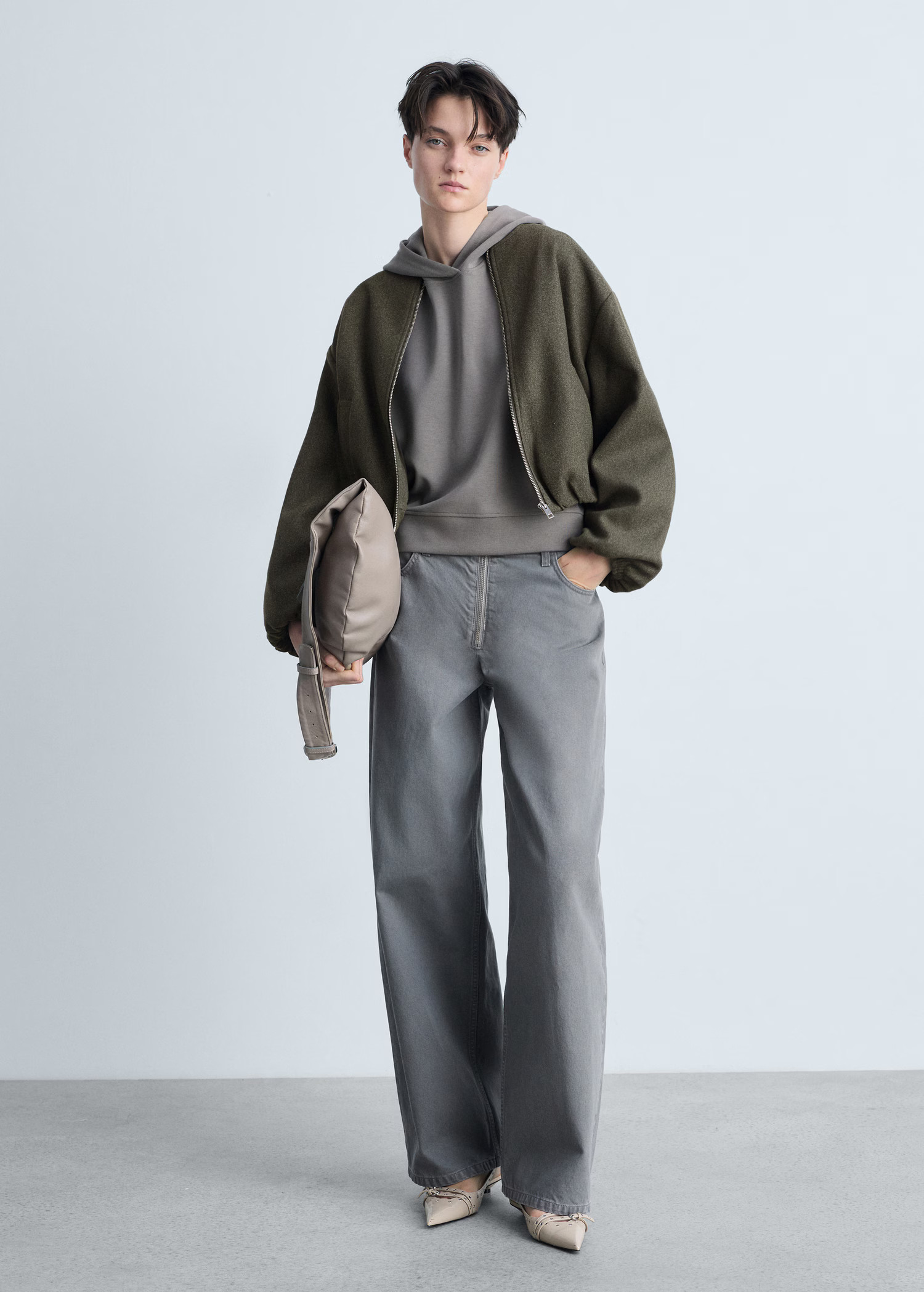 Gathered bomber jacket - Women | MANGO United Kingdom | MANGO (UK)