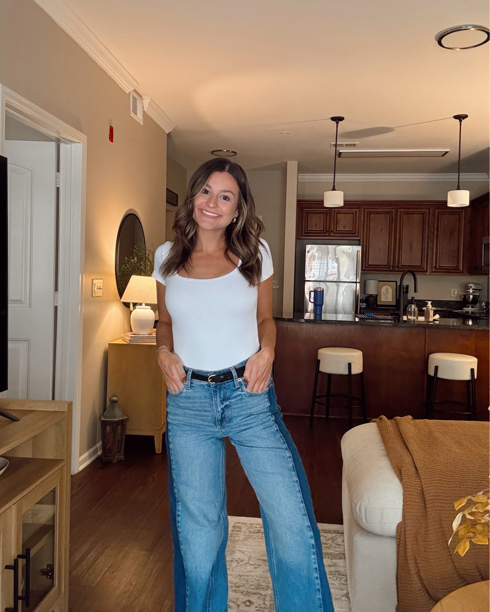 These jeans are 😍 they are a little on the bigger side and I had to size down  