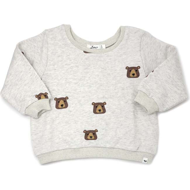 oh baby! | Brown Bear Faces Print Brooklyn Boxy, Oatmeal Healther (Beige, Size 2-3Y) | Maisonette | Maisonette