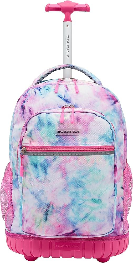 Travelers Club 18" Rolling Backpack with Shoulder Straps, Tye Dye | Amazon (US)